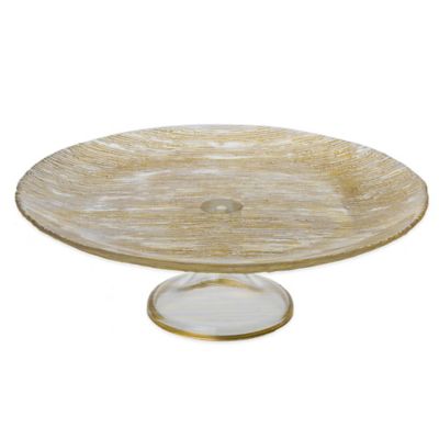 Classic Touch Trophy 13 Inch Glass Pedestal  Cake  Stand  in 