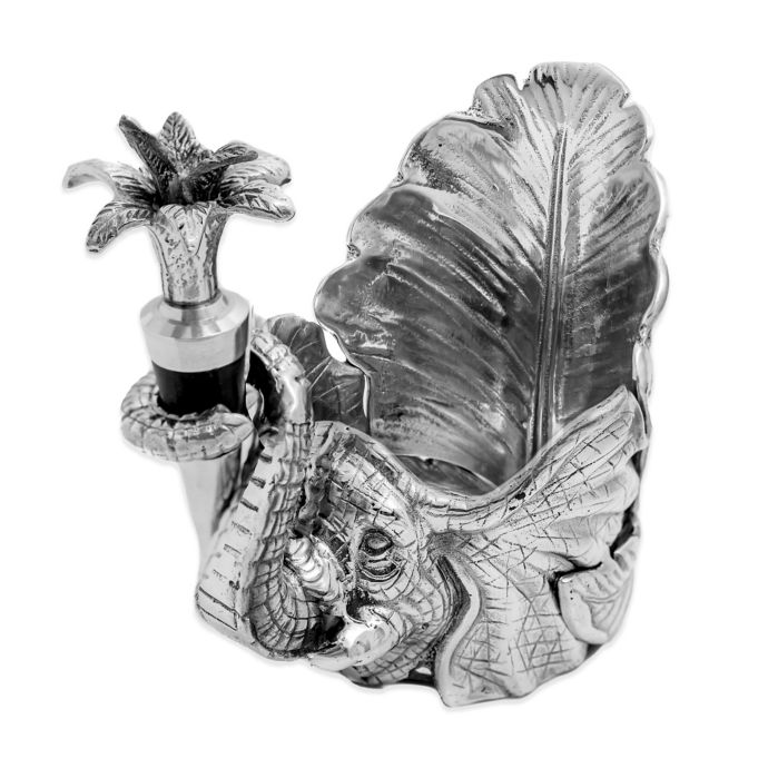 GRAY ELEPHANT ~ ART GLASS WINE STOPPER 