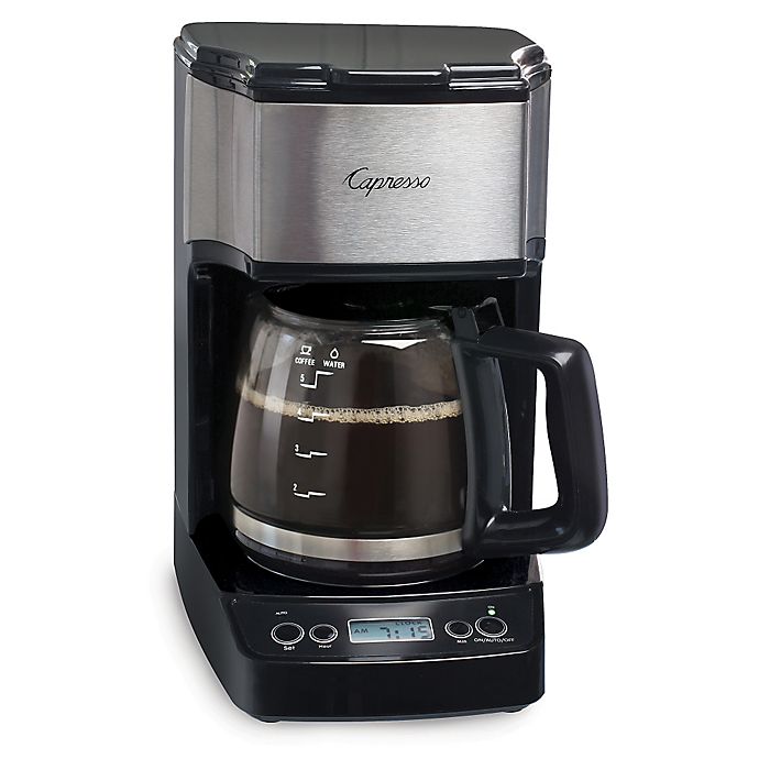 Black and Silver Renewed Capresso 5-Cup Mini Drip Coffee Maker 