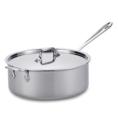 All-Clad Stainless Steel 6 qt. Covered Deep Saute Pan - Bed Bath & Beyond