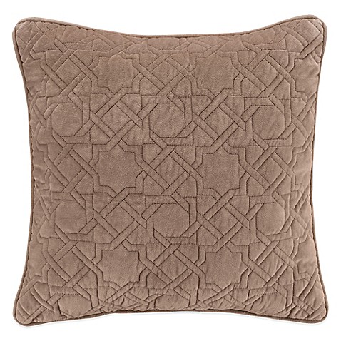 Shelby Square Throw Pillow in Taupe - Bed Bath & Beyond