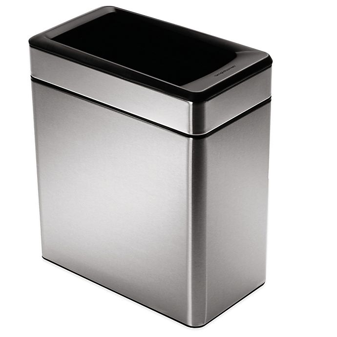 simplehuman® 10-Liter Profile Open Stainless Steel Trash Can