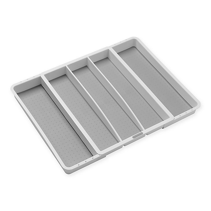 madesmart® Expandable Utensil Tray in White/Grey