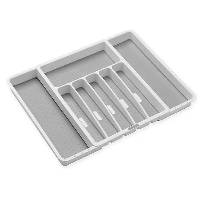 madesmart® Expandable Flatware Organizer  in White/Grey