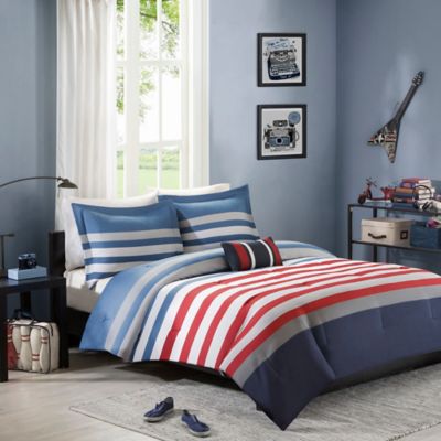 mizone elliot comforter set blu