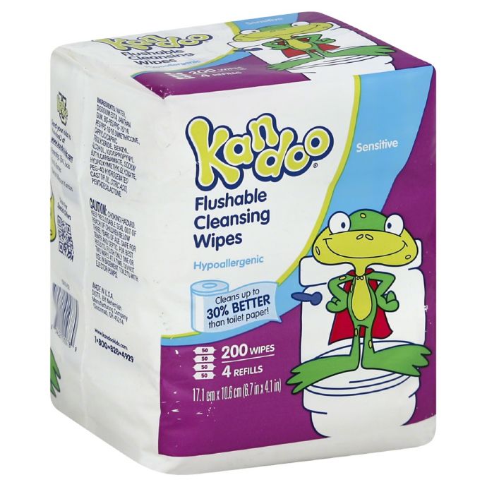 Refill Kandoo Flushable Cleansing Wipes Magic Melon Scent 100 Count 