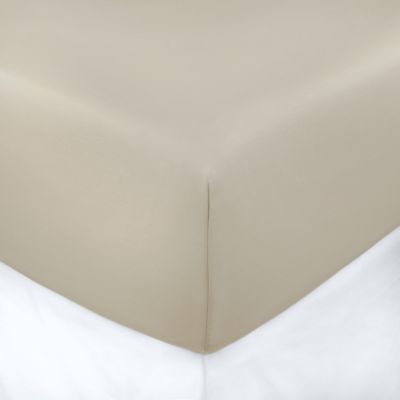600-Thread-Count Cotton Sateen Queen Fitted Sheet - Bed Bath & Beyond