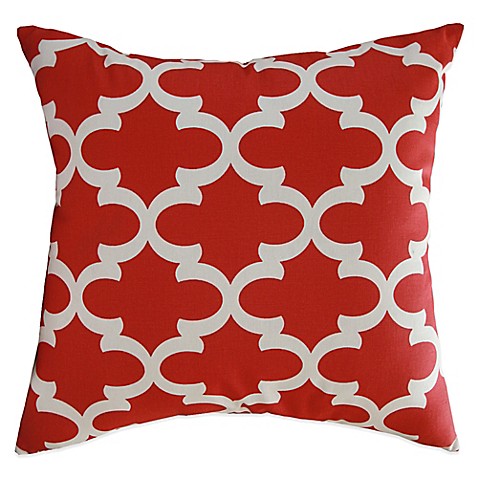 Buy Eli Square Throw Pillow in Red (Set of 2) from Bed Bath & Beyond