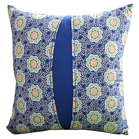 Amy Butler by Welspun Kyoto Square Throw Pillow in Blue - Bed Bath & Beyond