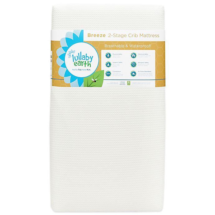 Lullaby Earth® Breeze™ Breathable 2-Stage Crib Mattress in White