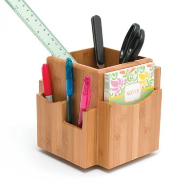 Buy Lipper Bamboo Revolving Desk Organizer in Natural from ...