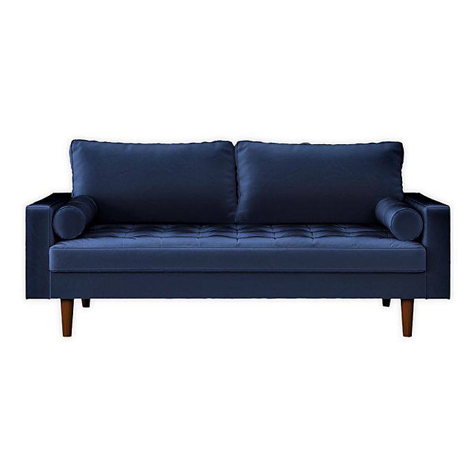 US Pride Furniture® Clovis Velvet Square-Arm Sofa
