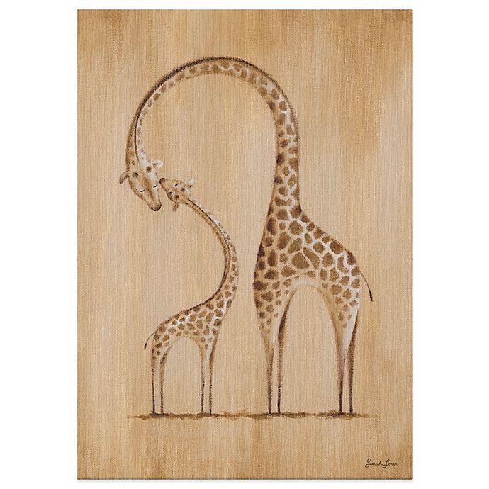Oopsy Daisy Safari Kisses Giraffe Canvas Wall Art