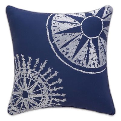 Williamsburg Barnegat Nautical Square Throw Pillow in Blue ...