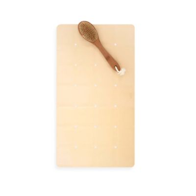 bathtub mat without suction cups | Bed Bath & Beyond - image of OctoÃ‚Â® Bath Mat in Beige