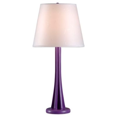 Buy Kenroy Home Swizzle Table Lamp in Grape with Off-White Shade from  Bed Bath & Beyond