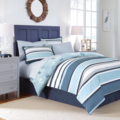 Buy Cabana Stripe 6-Piece Reversible Twin Comforter Set in ...