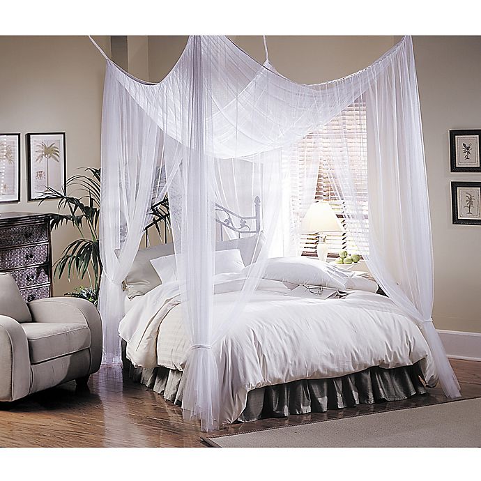 Majesty White Large Bed Canopy