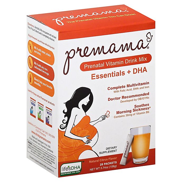 Premama® 28-Count Essentials + DHA Prenatal Vitamin Drink Mix in Citrus