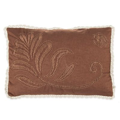 Buy Beekman 1802 Sangerfield Embroidered Oblong Throw Pillow in Brown from Bed Bath & Beyond