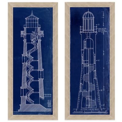 Blueprint Lighthouse Framed Wall Art - Bed Bath & Beyond