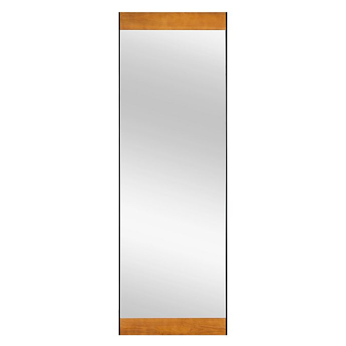 Modern 64.2-Inch x 21.3-Inch Leaning Floor Mirror in Brown