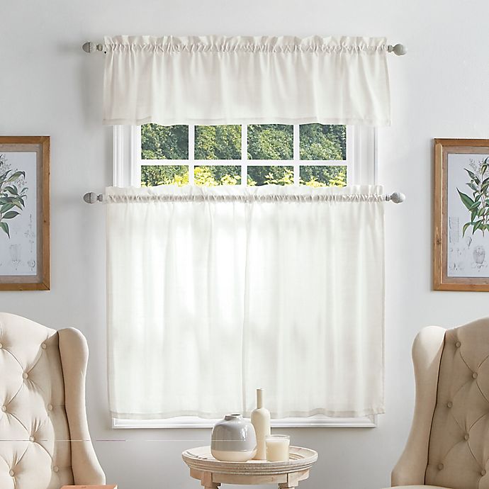 Martha Stewart Bedford 36-Inch Window Curtain Tier Pair and Valance