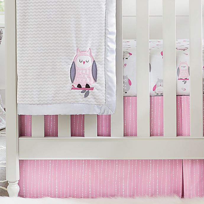 Wendy Bellissimo™ Mix & Match Dotted Stripe Crib Skirt in Pink
