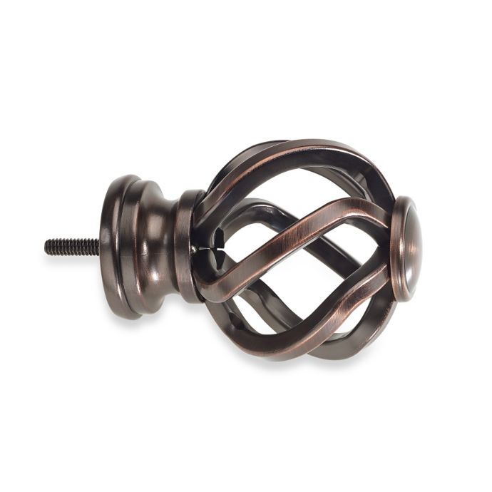 Cambria Elite Birdcage Window Curtain Rod Finials In Oil Rubbed Bronze Set Of 2 Bed Bath Beyond