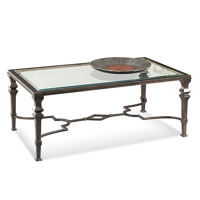 Lido Rectangle Cocktail Table In Bronze, Bassett Mirror Company Round Coffee Table