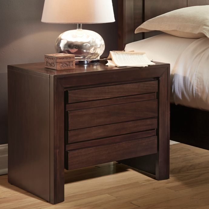 Element Charging Nightstand In Chocolate Brown Bed Bath Beyond