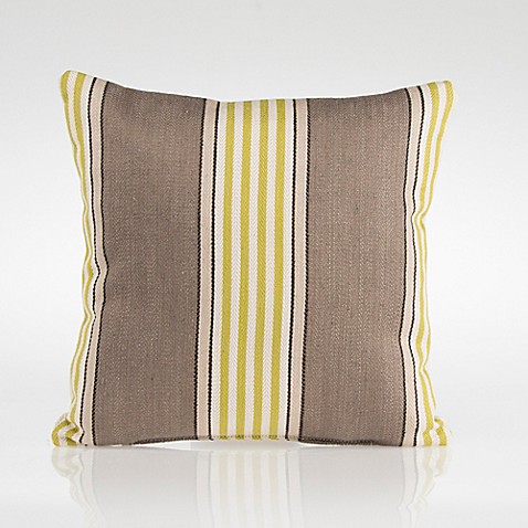 Glenna Jean Dylan Square Striped Throw Pillow in Green - Bed Bath & Beyond