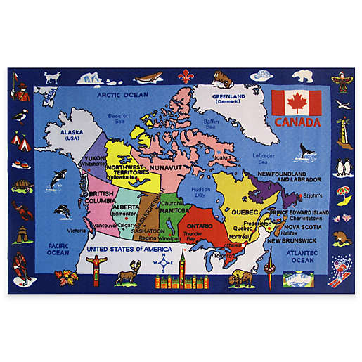 Fun Rugs Time Map Of Canada Area, Baby Room Rugs Canada