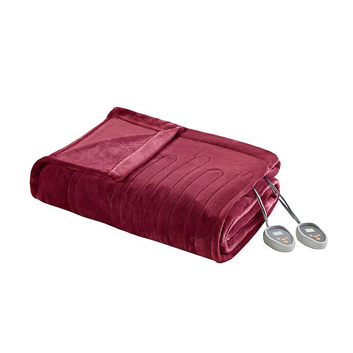 Beautyrest® Plush Heated Queen Blanket in Red
