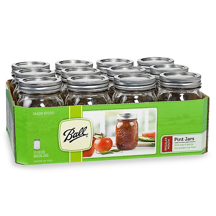 Ball® Regular Mouth 12-Pack Glass Canning Jars