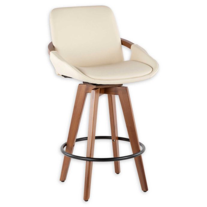 Lumisource® Faux Leather Swivel Cosmo Bar Stool Bed Bath & Beyond