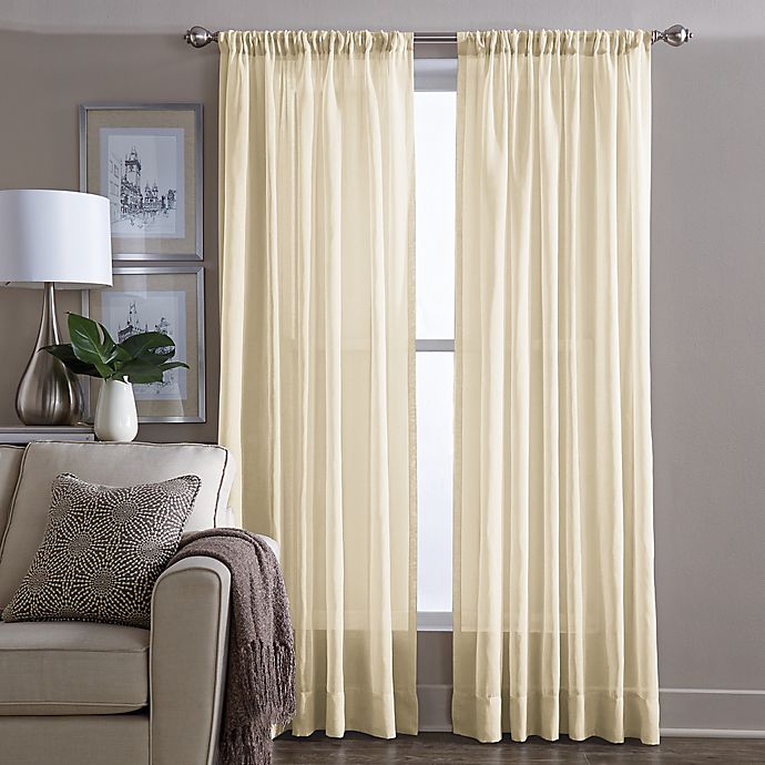 Wamsutta® Sheer 95-Inch Window Curtain Panel in Yellow (Single)