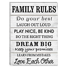 image of Family Rules Wood Wall Art