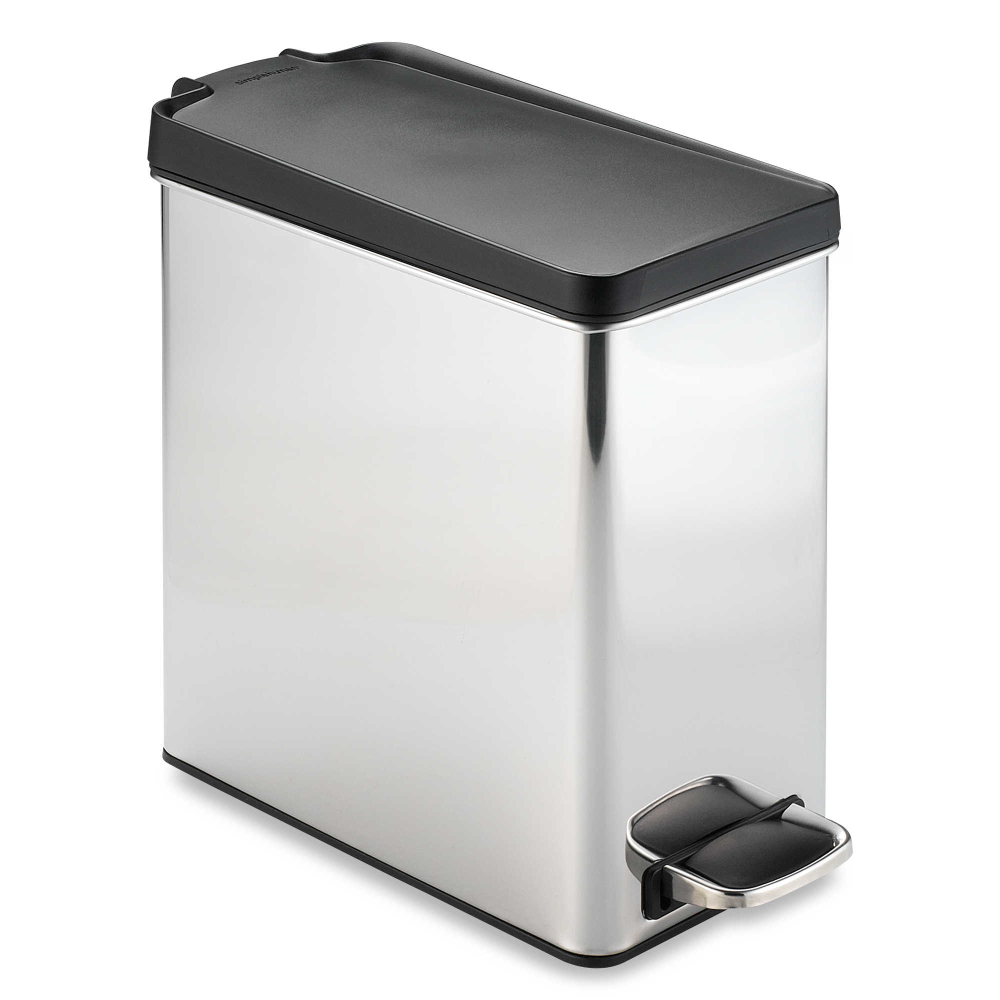simplehuman Brushed Stainless Steel 10 Liter Profile Step Trash Can