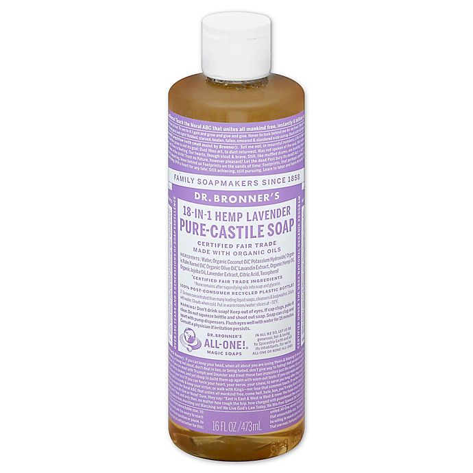 Dr Bronner's 16 oz. 18-in-1 Pure-Castile Liquid Soap in Lavender