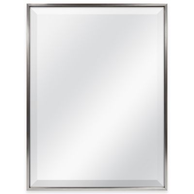 Slim Border 24-Inch x 18-Inch Rectangular Mirror in Pewter - Bed Bath ...