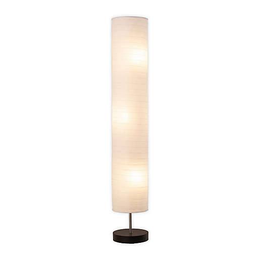Paper Shade 3 Light Floor Lamp In White, Paper Lamp Shades For Floor Lamps