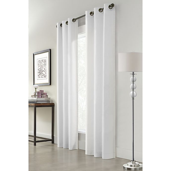 Weathermate 54-Inch Grommet Top Window Curtain Panels in White (Set of 2)