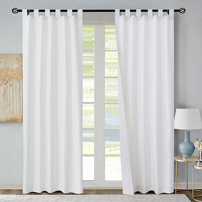 Thermalogic® Weathermate 54-Inch Tab Top Window Curtain Panels in White (Set of 2)