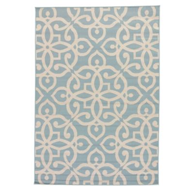 Arlo Blue Outdoor Rug | Crate and Barrel