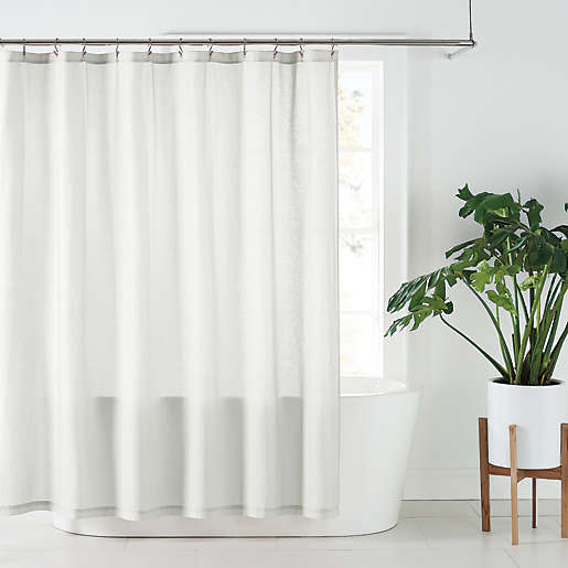 Nestwell Solid Hemp Shower Curtain, Extra Wide Shower Curtain Liner 84 X 72 Inch