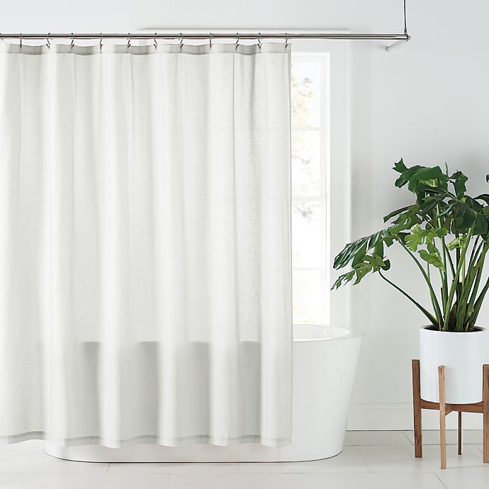 Nestwell™ 72-Inch x 72-Inch Solid Hemp Shower Curtain in Bright White