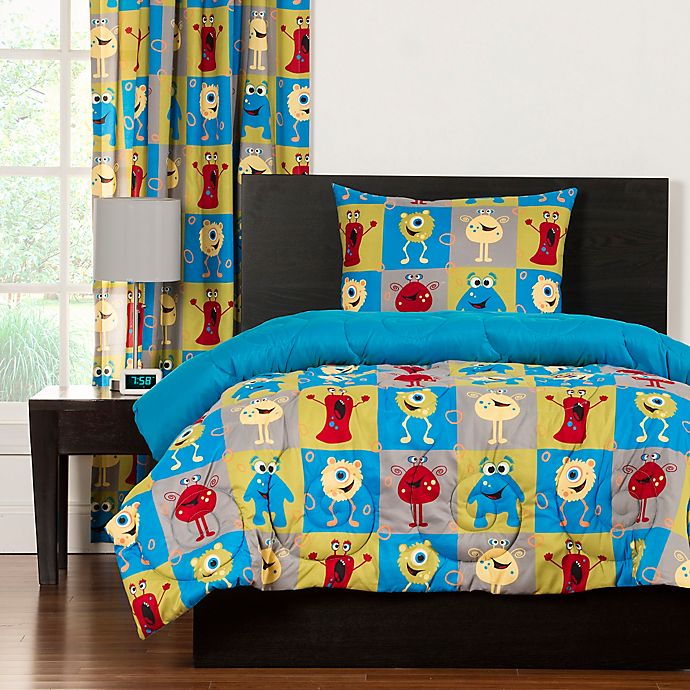 Crayola® Monster Friends Reversible Comforter Set in Blue