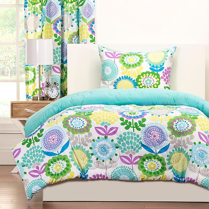Crayola® Pointillist Pansy Reversible Comforter Set