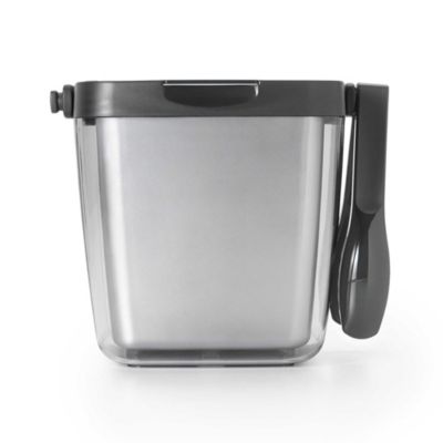 oxo good grips double wall ice bucket with tongs and garnish tray